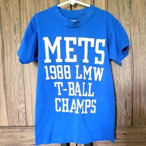 Vintage Kids T-ball Baseball Mets Shirt